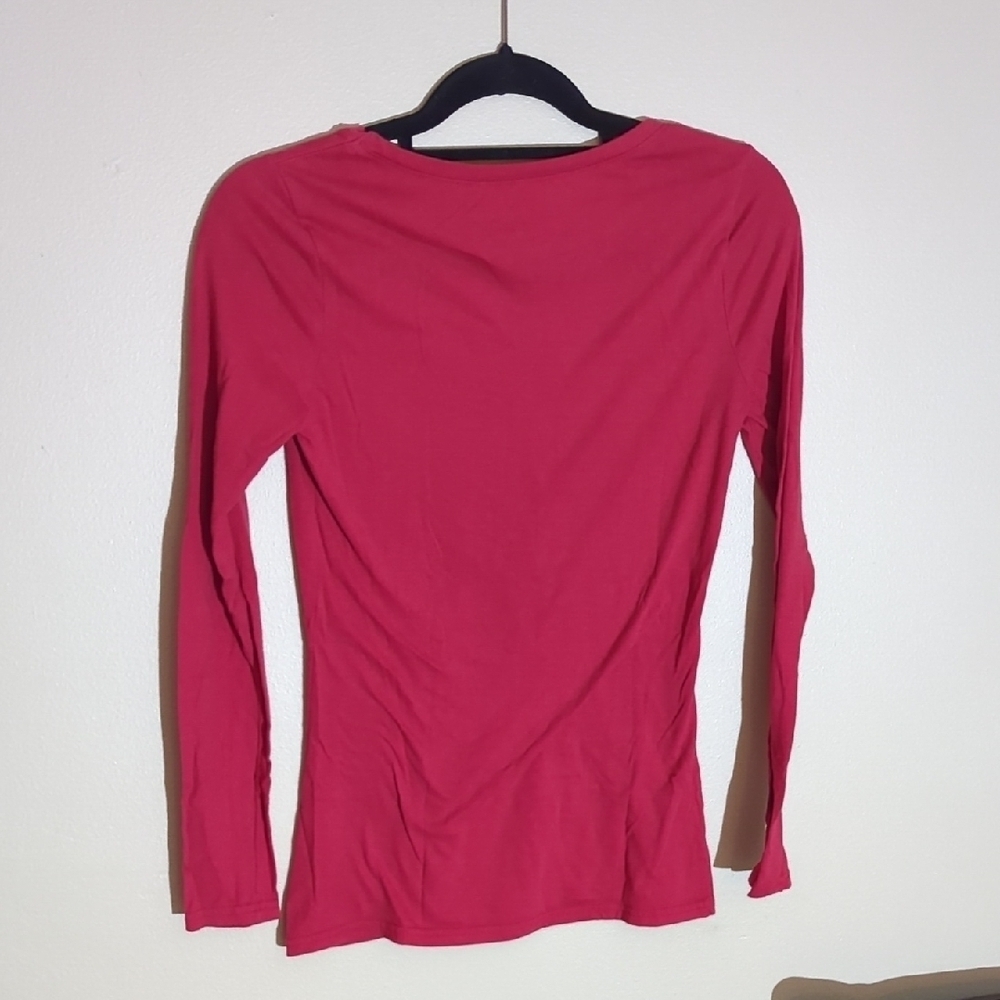 No Boundaries Red Fitted Long Sleeve Tee - Picture 4 of 7